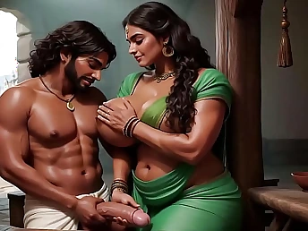 Watch this Indian Desi Aunty get wild with her massive Indian curves - Ai Generated