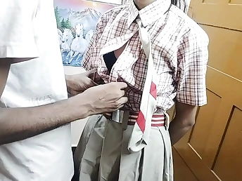 Super-hot and scorching Indian college girl gets nailed in college uniform