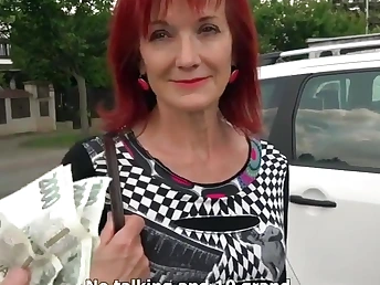 Czech Streets 111 Mrs Irena likes money and cocks