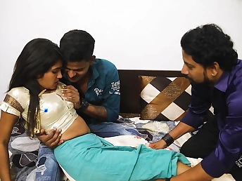 Stepsis gets her Indian pussy pounded by two fat cocks in a hardcore threesome