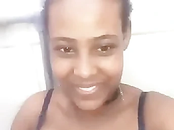 Observe this Ethiopian stunner go crazy with her Arab paramour in a ultra-kinky solo sesh
