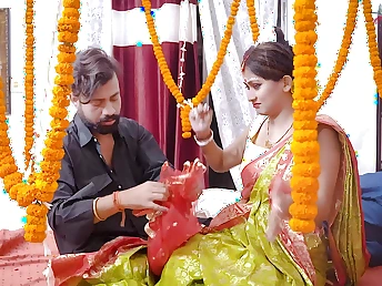 Desi Aunty cheats on her soft-pedal anent her youthfull crony buddy at hand ahead be required of her spoused-up hubby ( Hindi Audio)