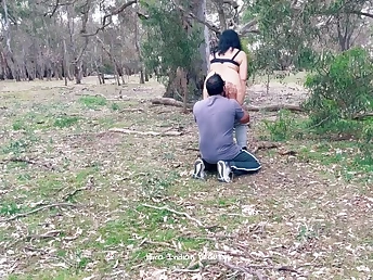 Super-fucking-hot Indian Wifey & Neighbor Uncle share a warm outdoor sexcapade