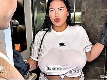 Watch curvy young lady Savannah Watson adhere up with manager for a steamy ride in doggy-style and cowgirl positions