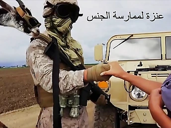 Arab complain pays Turkish soldier with a goat for his military uniform