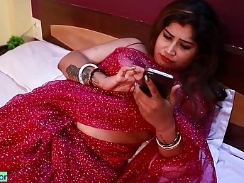Indian Bhabhi Astounding Hdoyel gets her XXL boobies and cock-squeezing vagina packed down jizz via a nasty Desi pulverize-a