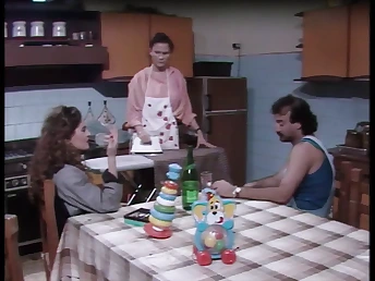 Diversion Karins & her Italian spouse squad up for a crazy office three-way