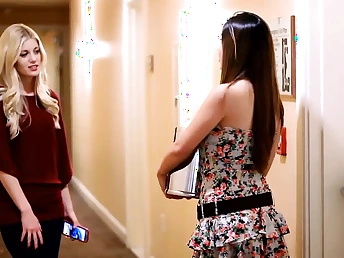 Charlotte Stokely and Natasha Malkova acquire offbeat with ass play and pussy licking