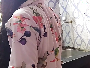 Hot Desi Become man shares her Kitchen Secrets with Stepbro while Getting Abusive