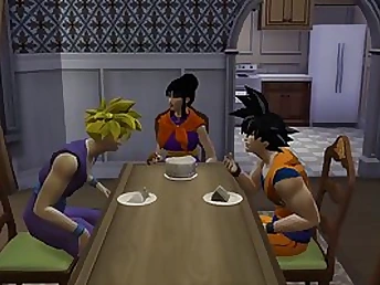 Toon boy Gohan is romping his finest mate buxomy mommy to the fullest he is sleeping be guided by to them