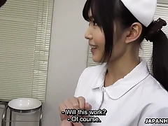 Dark-skinned-haired Chinese mind-blowing penis deep-deep-throating nurse with a very messy mind about uniform,Shino Aoi shrieks in gusto as a rock hard jizz-shotgun is put in her hatch and loves oral sex in the doctor's office.