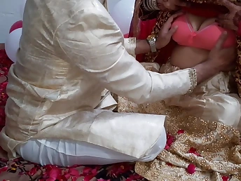 First time wedding night with sweet Indian girl in doggy music pretension